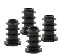 Wagner QuickClick 15786600 Plastic Furniture Gliders Chair Glides Set of 4 Black Base for Inserting 4 x Plastic Smart Diameter 16/20 x 3/25 mm Tilt 0° Made in DE