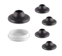 WAGNER QuickClick® Plastic glides chair glides I set of 4 to clip on I 4x base + 4x glide insert interchangeable - plastic HYPER - Ø 30 for Vitra chairs DSR DAR DKR - Made in DE - 16780100