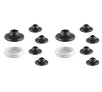 WAGNER QuickClick® Plastic glides chair glides I set of 4 to clip on I 4x base + 4x glide insert interchangeable - plastic HYPER - Ø 30 for Vitra chairs DSR DAR DKR - Made in DE - 16780100 (Pack of 2)