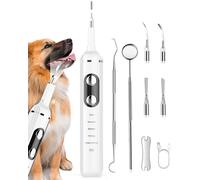 Wagner Stern Dog Plaque Remover for Teeth, Dog Toothbrush with 5 Modes & LED Light for Calculus and Stains Removal ultrasonic Pet Teeth Cleaning, Dental Care kit with 4 Heads
