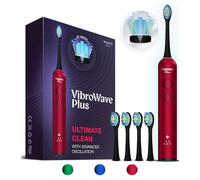 Wagner Stern VibroWave Plus Oscillation & Vibration Sonic Electric Toothbrush with 4 Brush Heads. IPX7 Waterproof.
