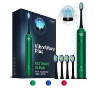 Wagner Stern VibroWave Plus Oscillation & Vibration Sonic Electric Toothbrush with 4 Brush Heads. IPX7 Waterproof.
