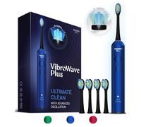 Wagner Stern VibroWave Plus Oscillation & Vibration Sonic Electric Toothbrush with 4 Brush Heads. IPX7 Waterproof.