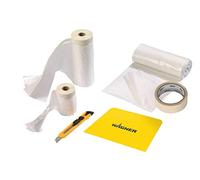 WAGNER Universal Extra Masking Set Premium incl. Masking Film 4 x 6 m, Masking Film with Adhesive Tape 20 m x 2.7 m & 20 m x 0.55 m, Painter's Tape 20 m x 36 mm, Spray Protection, Cutter