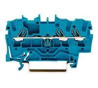 WAGO 2002-1304 3 Conductor Ex e II Through Terminal Block Blue