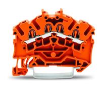 WAGO 2002-6402 4-Conductor Feed-Through Terminal Block Orange Pack of 100