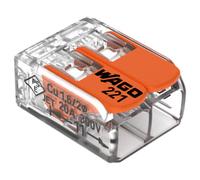 Wago 221-412 2-WAY Lever Cable Connector - 4mm² - Box of 100