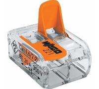 WAGO 221-412 2 Way Lever Operated Terminal Connector - Single