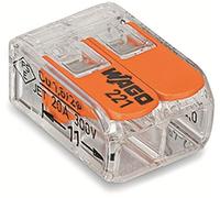 WAGO 221-412 Terminal Block, TERMINAL_BLOCK, 2-Pole Copper Clamp, 32A 450V, 186mm x 29mm x 26mm