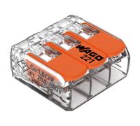 Wago 221-413 3-WAY Lever Cable Connector - 4mm² - Pack of 12