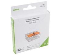 WAGO 221-413/995-012 SPLICE LEVER CONNECTOR, 3 WAY, 4MM, 12PK