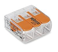 Wago-221-413-Lever-Clamp-3-Way-Connectors-Terminals-Pack of 10
