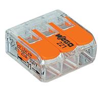 Wago 221-413 LEVER-NUTS 3 Conductor Compact Connectors 10 PK