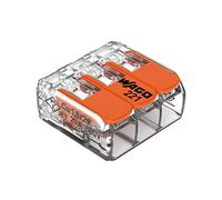 WAGO 221-413 LEVER-NUTS® - 3-Conductor Compact Splicing Connectors (Blister Pack of 10)