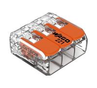 Wago 221-413 Splicing Connector 3 Conductors 0.14-4 mm². Compact Design with Lever, Pack of 50