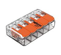 WAGO 221-415 Lever-Nuts - 5-Conductor Compact Splicing Connectors (Blister Pack of 10)