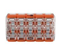 Wago Splicing Connector 221-420 - 10-Conductor Levers, 4mm², Transparent - Pack of 15