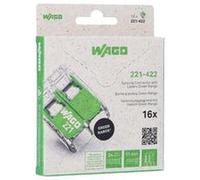 WAGO 221-422/995-016 SPLICE LEVER CONNECTOR, 2 WAY, 4MM, 16PK