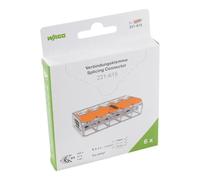 WAGO 221-615; Splicing connector with levers; for all conductor types; max. 6 mm²; 5-conductor; transparent housing; Surrounding air temperature: max 85°C (T85); 6,00 mm²; transparent Pack of 6