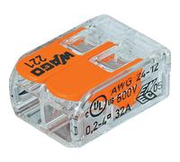 Wago 221 Compact Series Compact Lever Splicing Connector 4.00mm 2 Pole pack of 1
