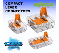 WAGO 221 SERIES LEVER CONNECTOR 412 413 415 612 613 615 REUSABLE ELECTRICAL WIRE