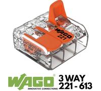 WAGO 221-613 - 221 Series 3 Conductor Max. 6mm² Splicing Con. with...