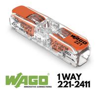 Wago Terminal 221-2411 – 2-Conductor 4 mm² Through Clamp Connector with Lever – Pack of 10