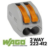WAGO 222-412 Connectors Junction Box Electrical Reusable Wire Lever x100