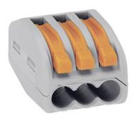 Wago 222-413-15 Flexible Clamp: 0.08-4 mm² Rig: 0.08-2.5 mm² Poles: 3 15 pcs
