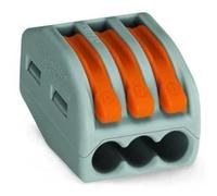 WAGO 222-413 3 Conductor Terminal Block with Levers, 4mm Maximum (5 pieces)