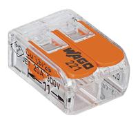 WAGO 222-413-50 222 Connector Clip 3-Pin 0.08-4mm² Grey/Orange 50p...