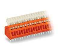 WAGO 233-502 2 Pole 6A 2.54mm Push Button PCB Terminal Block Orange