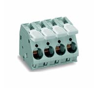 WAGO 2716-102 2 Pole 10mm 76A 30° Lever PCB Terminal Block Grey