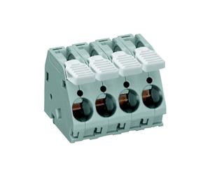 WAGO 2716-105 5 Pole 10mm 76A 30° Lever PCB Terminal Block Grey