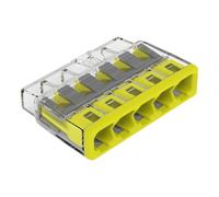 Wago 2773-405 5 Way 4mm² Compact Pushwire Connector Yellow (60 Full Box)