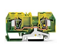 WAGO 284-907 10mm 2-conductor Through Terminal Block Green-yellow ...