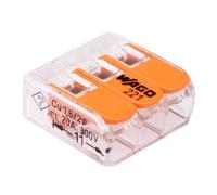 Wago 3-Way Compact Lever Connector 221-413 Pack of 5