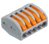 WAGO 3 X Connectors 222-415, 5-Port Lever Cage Clamp Terminal Block, Pack of 5