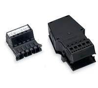 Wago 5 Pole Strain Relief Connector 6mm Black - 831-3205/1020-004 [5 Pieces]