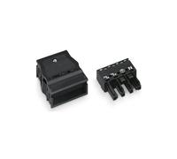 WAGO 770-104 4 Pole 10mm Socket with Strain Relief Black