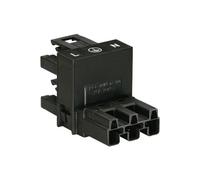 WAGO 770-634 Mains H Distributor Plug-Socket 2+PE Black 1 piece