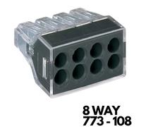 Wago Push Wire Connector 8-Conductor Terminal Block Housing - 773-108