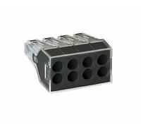 Wago Push-Wire Connector 773-108, 8-Conductor Terminal Block Housing, Reusable Lever