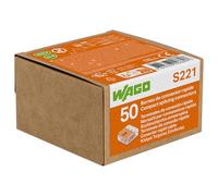 Wago Box of 50 S221 3 Input Connection Terminals - Easy and Secure Installation for All Your Electrical Projects