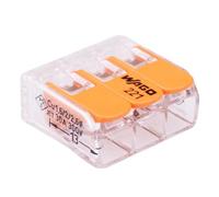 Wago Compact Lever Connector 6mm² 41A 221 Series (Pack of 10, 3-Way (613))