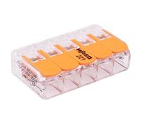 Wago Compact Lever Connector 6mm² 41A 221 Series (Pack of 5, 5-Way (615))