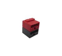 Wago Micro Push Wire Connector 4-Conductor Terminal Block Red - 243-804