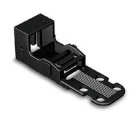 WAGO Mounting carrier; for 2-conductor terminal blocks; 221 Series - 4 mm²; for screw mounting; black, 221-502/000-004 (10 pcs)