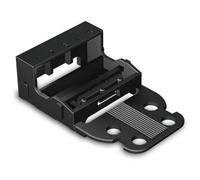 WAGO Mounting carrier; for 5-conductor terminal blocks; 221 Series - 4 mm²; with snap-in mounting foot for horizontal mounting; black, 221-515/000-004 (10 pcs)
