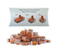 Wago Terminal Set of 90 Series 221 Compact 2, 3 and 5-Pin 221-412 221-413 221-415